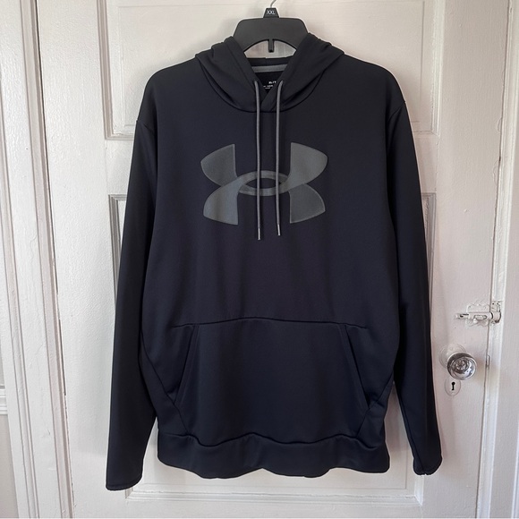 Under Armour Men's Black Performance Sweatshirt Hoodie XL Loose Fit Athletic - Picture 1 of 17
